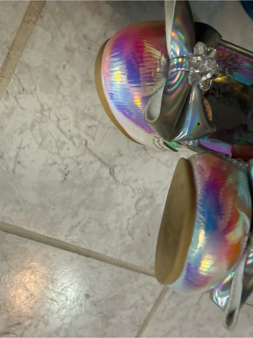 Disney Frozen Holographic Silver Dress-up heels size 7T